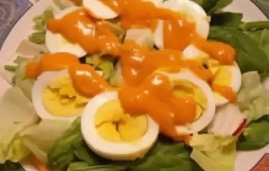 Delicious American Salad with Tangy Homemade Dressing