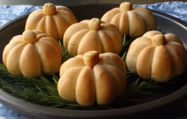 Delicious and Adorable Pumpkin Shaped Dinner Rolls
