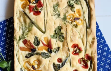 Delicious and Beautifully Decorated Focaccia Bread Recipe