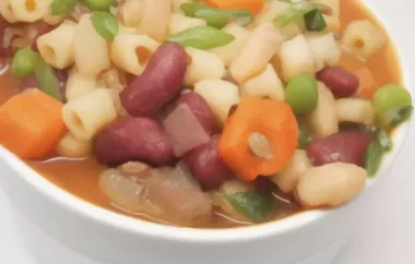 Delicious and Budget-Friendly Poor Man's Pasta Fagioli Recipe