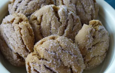 Delicious and chewy molasses peanut butter crinkles to satisfy your sweet tooth!