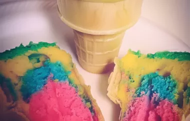Delicious and Colorful Rainbow Cupcake Cones