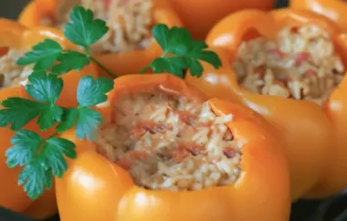 Delicious and Colorful Stuffed Orange Peppers Recipe