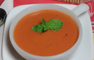 Delicious and Comforting Basil Tomato Soup Recipe