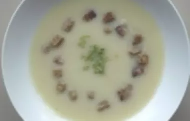 Delicious and Comforting Celery Root Soup with Crunchy Croutons