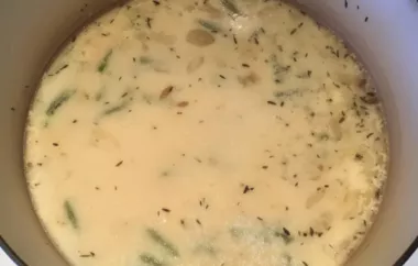 Delicious and comforting creamy green bean and potato soup