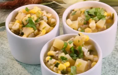 Delicious and comforting fresh summer corn chowder