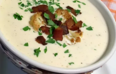 Delicious and comforting roasted cauliflower soup recipe