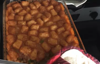 Delicious and comforting tater tot casserole recipe
