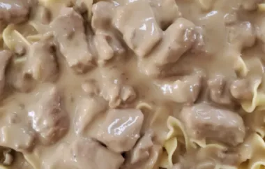 Delicious and Creamy Beef Tips with Egg Noodles
