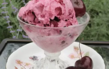 Delicious and Creamy Cherry Cheesecake Frozen Yogurt Recipe