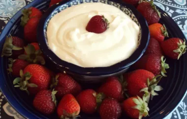 Delicious and Creamy Easy Fruit Dip Recipe