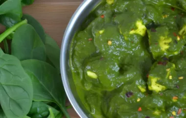 Delicious and creamy Palak Paneer Curry recipe