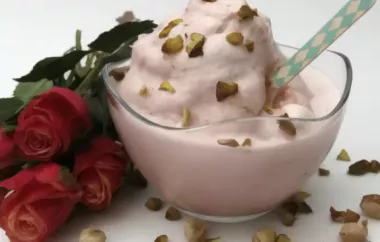Delicious and creamy rose ice cream that will captivate your taste buds