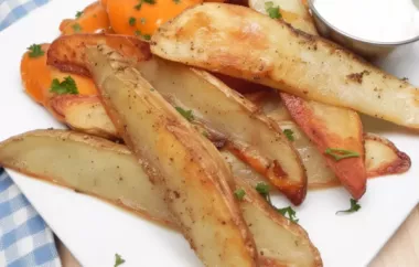 Delicious and crispy baked potato wedges