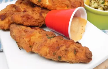 Delicious and crispy BBQ chicken strips made in the air fryer