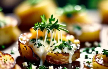 Delicious and crispy potato rounds topped with Parmesan cheese and herbs.
