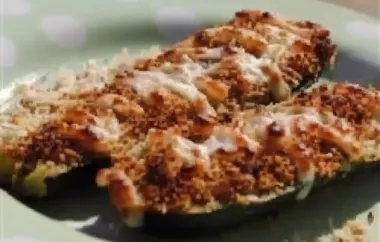 Delicious and crispy zucchini skins loaded with cheese and bacon