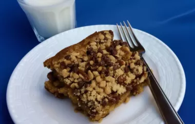 Delicious and decadent brown sugar cake topped with a crunchy toffee streusel