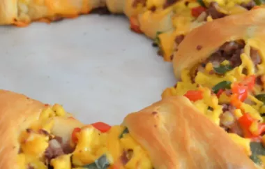 Delicious and Easy Corned Beef Hash Egg Crescent Ring Recipe