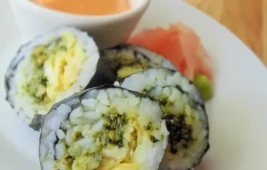 Delicious and Easy Egg and Pesto Sushi Recipe