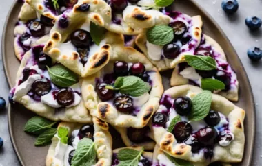 Delicious and Easy Mini Blueberry Naan Flatbreads