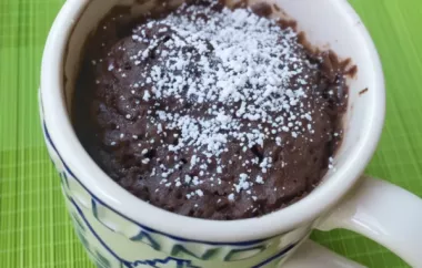 Delicious and Easy No Egg Chocolate Mug Cake Recipe