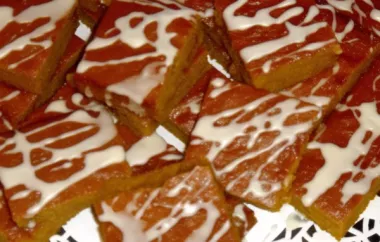Delicious and Easy Pumpkin Bars with a Sweet Maple Glaze