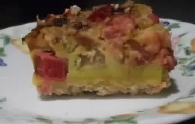 Delicious and Easy Rhubarb Custard Torte Recipe