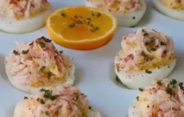 Delicious and elegant crab stuffed deviled eggs