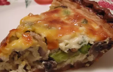 Delicious and Filling Asparagus and Mushroom Quiche