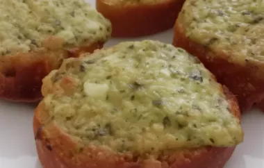 Delicious and Flavorful Basil Pesto Bread Rounds Recipe