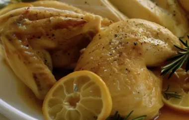 Delicious and Flavorful Butterflied Roast Chicken with Tangy Lemon and Fragrant Rosemary