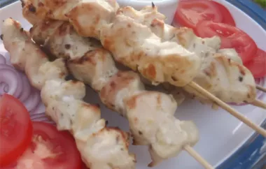 Delicious and Flavorful Chicken Souvlaki with Creamy Tzatziki Sauce