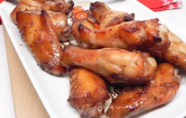 Delicious and Flavorful Garlic Molasses Chicken Wings