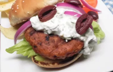 Delicious and Flavorful Greek-Inspired Grilled Beyond Meat Burgers