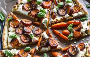 Delicious and Flavorful Honey Roasted Carrot and Goat Cheese Pizza