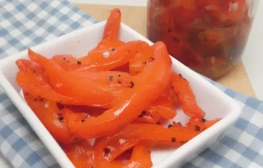 Delicious and Flavorful Marinated Roasted Red Peppers Recipe