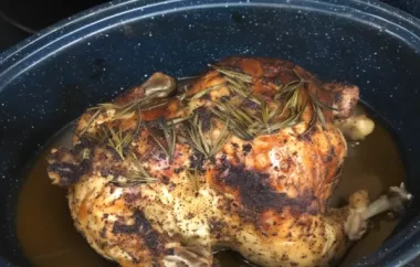 Delicious and Flavorful Roast Chicken with Zesty Lemon, Garlic, and Fragrant Rosemary