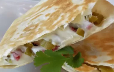 Delicious and Flavorful Southwestern Corned Beef Quesadillas Recipe