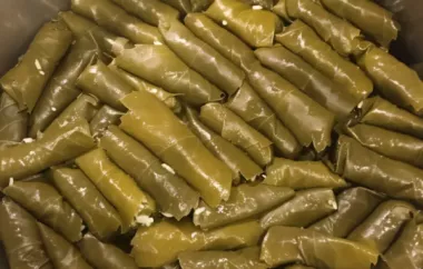 Delicious and Flavorful Stuffed Grape Leaves Recipe
