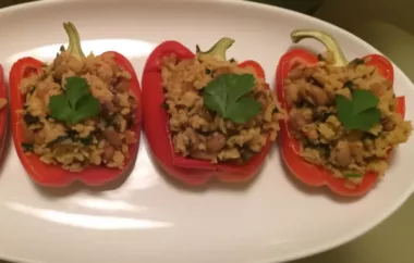 Delicious and Flavorful Stuffed Red Bell Peppers Recipe