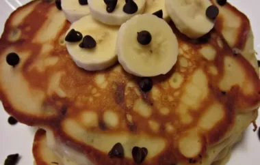 Delicious and Fluffy Banana Chocolate Chip Pancakes