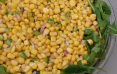 Delicious and Fresh Corn Salad with a Peppery Arugula Twist