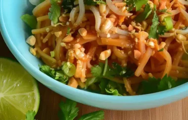 Delicious and fresh Pad Thai Salad recipe inspired by Carrie's kitchen