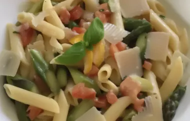 Delicious and Fresh Pasta with Asparagus and Lemon Sauce