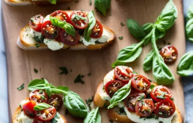 Delicious and Fresh Summer Savory Bruschetta Topping Recipe