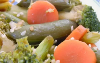 Delicious and healthy Asian-inspired sesame steamed vegetables