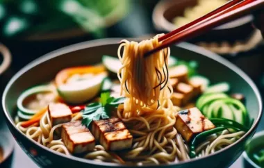 Delicious and Healthy Asian Vegan Tofu Noodles Recipe