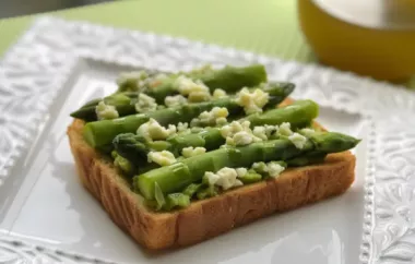 Delicious and Healthy Asparagus and Blue Cheese Avocado Toast